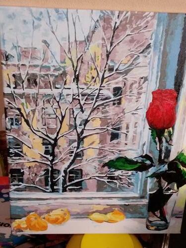 Фотографии готовых работ картин по номерам и алмазной мозаики