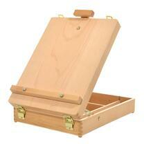 Без бренда «Коробка 6 шт.: Мольберт Две картинки этюдный ящик, настольный, хлопушка 55 см» в Волжском