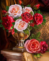 Без бренда «Букет роз в изящной вазе (20шт)» в Волжском