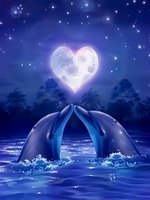 Без бренда «Дельфины под луной вида сердца (20шт)» в Волжском