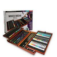 Без бренда «Оптовая коробка 5 шт.: Художественный набор (174 предмета) в деревянном чемоданчике» в Волжском