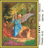 Алмазная мозаика 40x50 Нежный ангел в саду