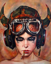 Без бренда «Девушка в шлеме с сигаретой» в Волжском