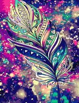 Разноцветное перышко