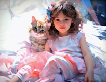 Без бренда «Девочка и пушистая кошечка» в Волжском