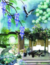 Без бренда «Сад с беседкой, цветами и птицей» в Волжском