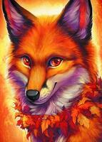 Без бренда «Хитрая лиса с осенним венком» в Волжском в интернет-магазине  Без бренда «Хитрая лиса с осенним венком» в Волжском