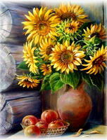 Без бренда «Кувшин с подсолнухами и корзинка с яблоками» в Волжском